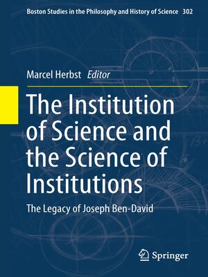 cover image of The Institution of Science and the Science of Institutions